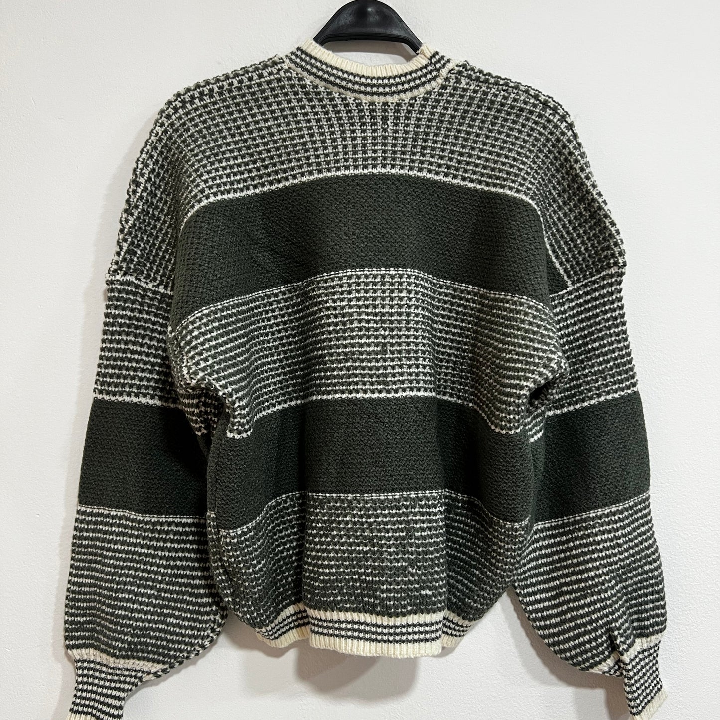 Striped Knit Sweater.