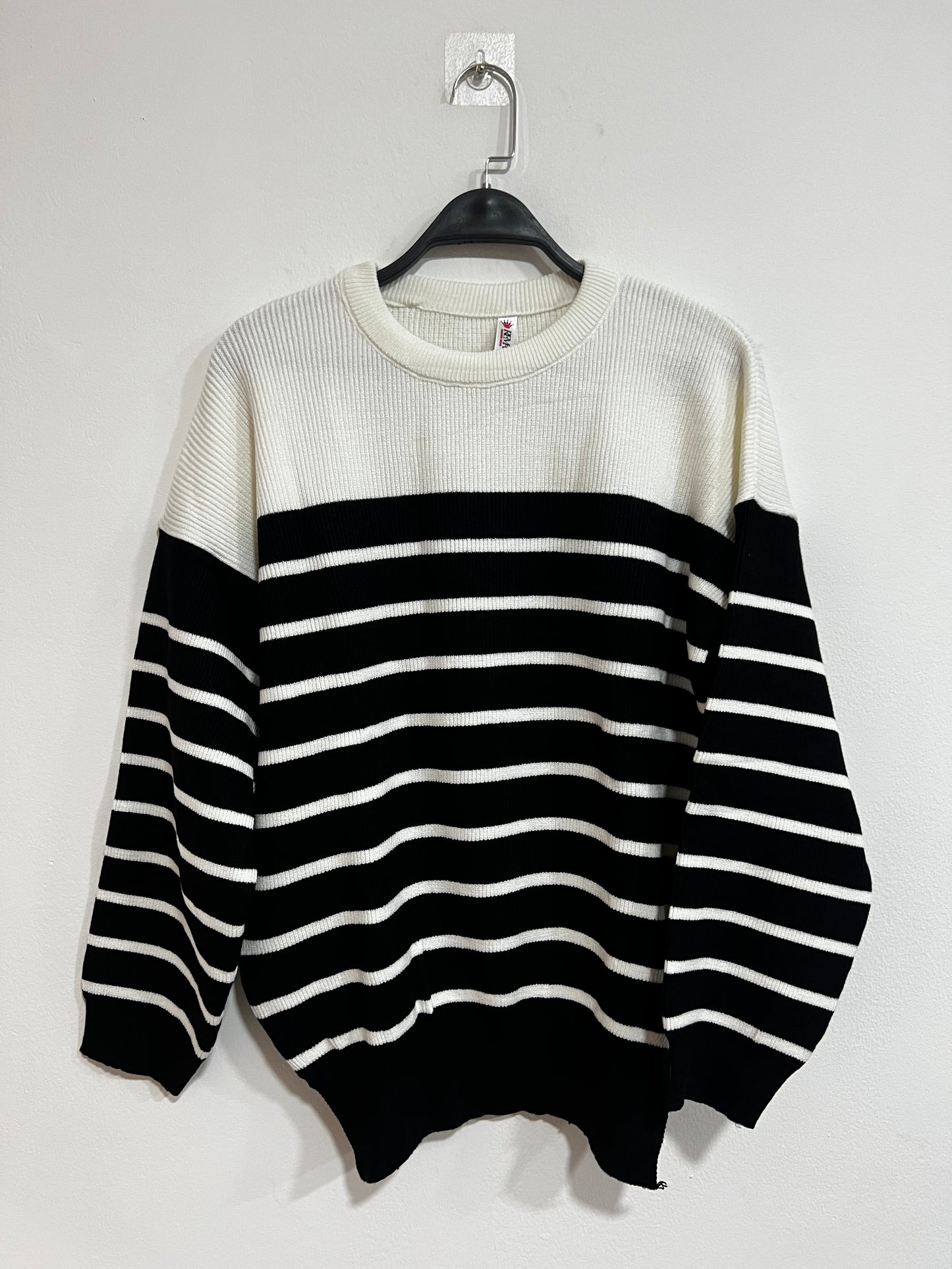 Sweater knit blouse.