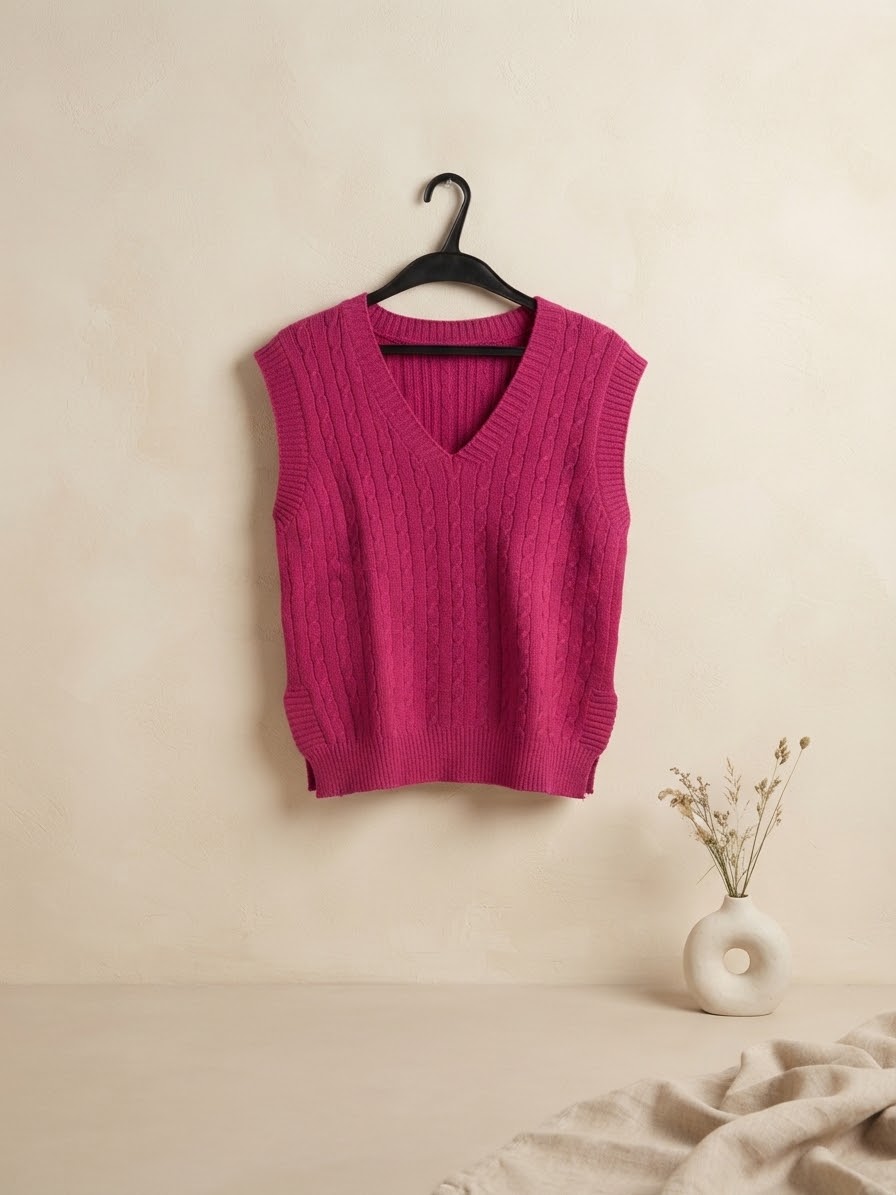 Casual vest V cut.