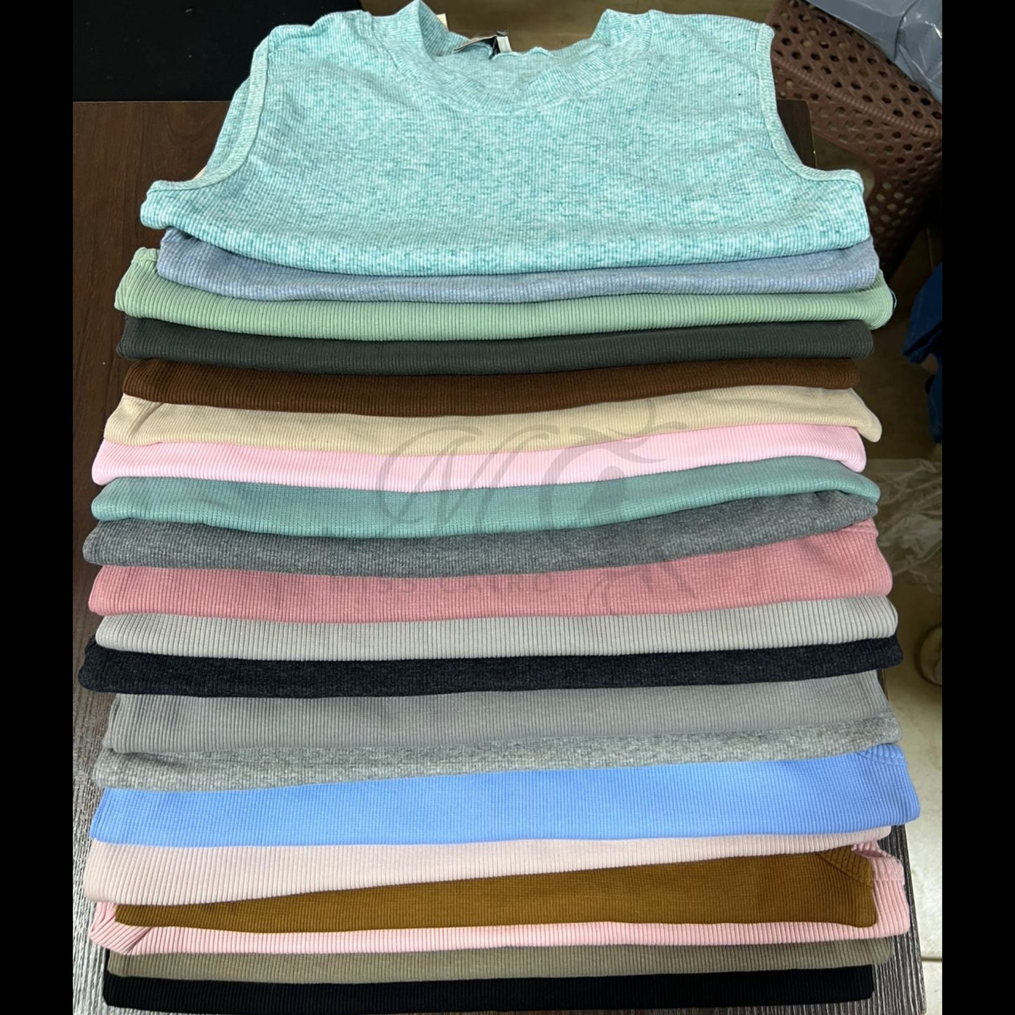 Comfy ribbed sleeveless top.