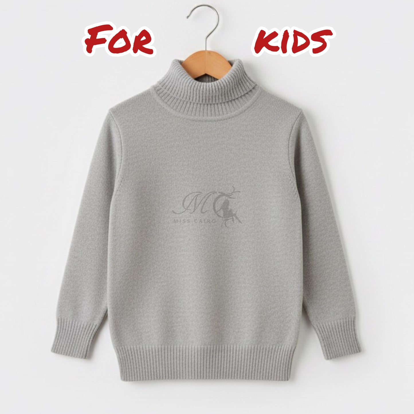 Thick Kids Turtleneck Winter Knit.
