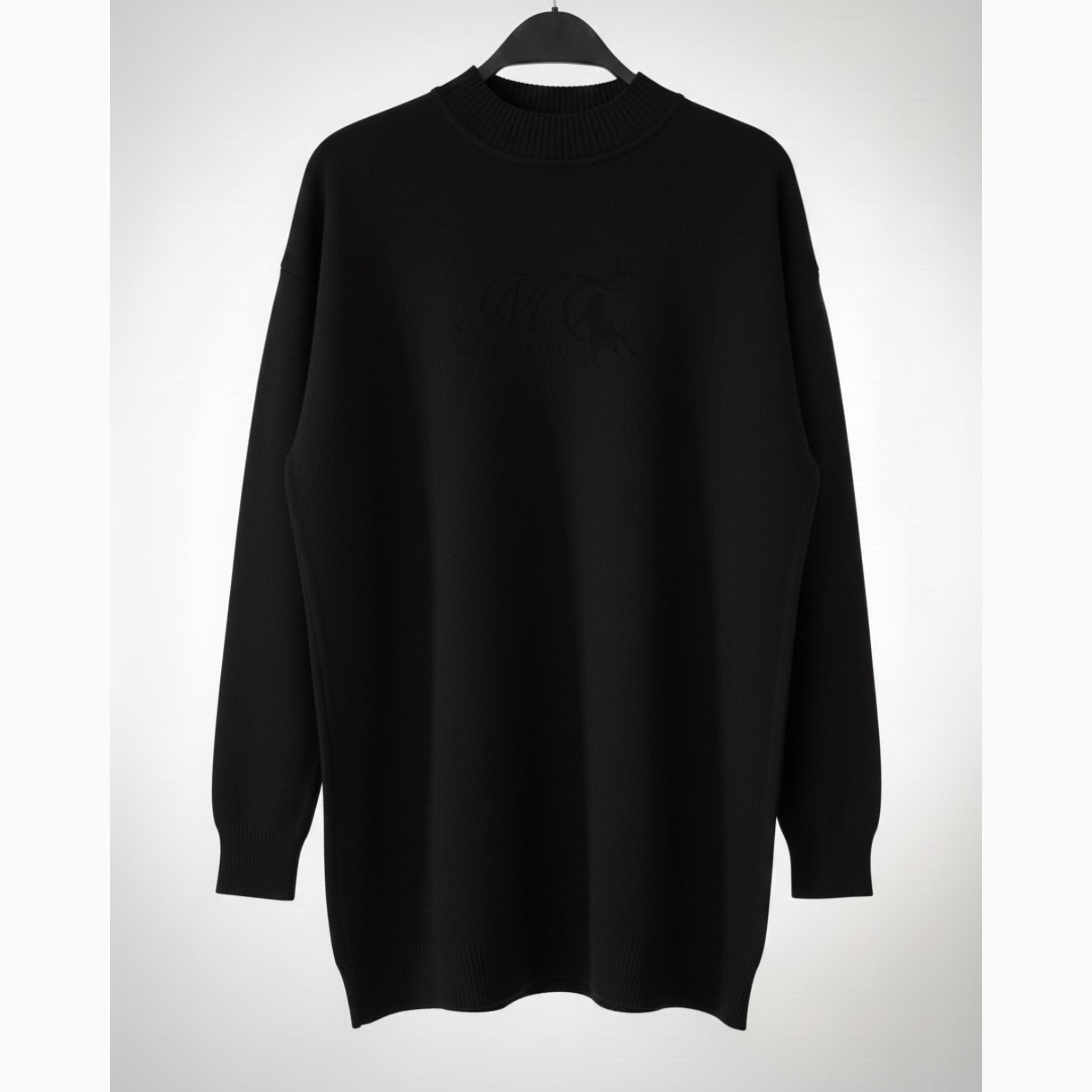 Half-neck autumn oversize blouse.