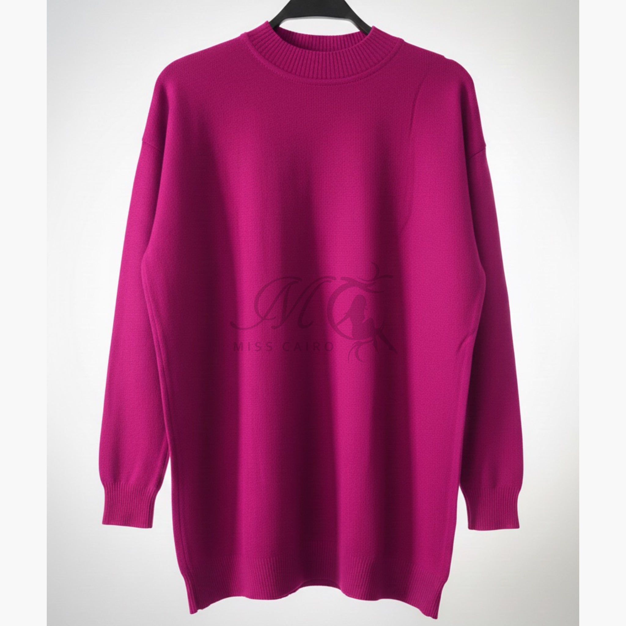 Half-neck autumn oversize blouse.