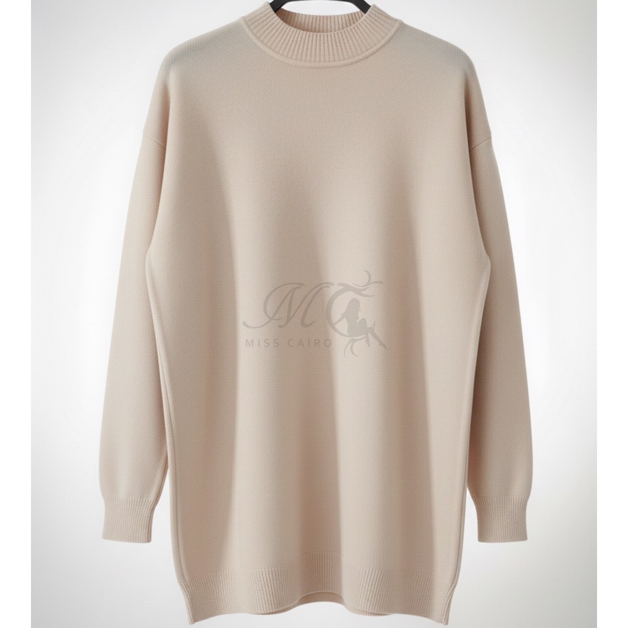 Half-neck autumn oversize blouse.