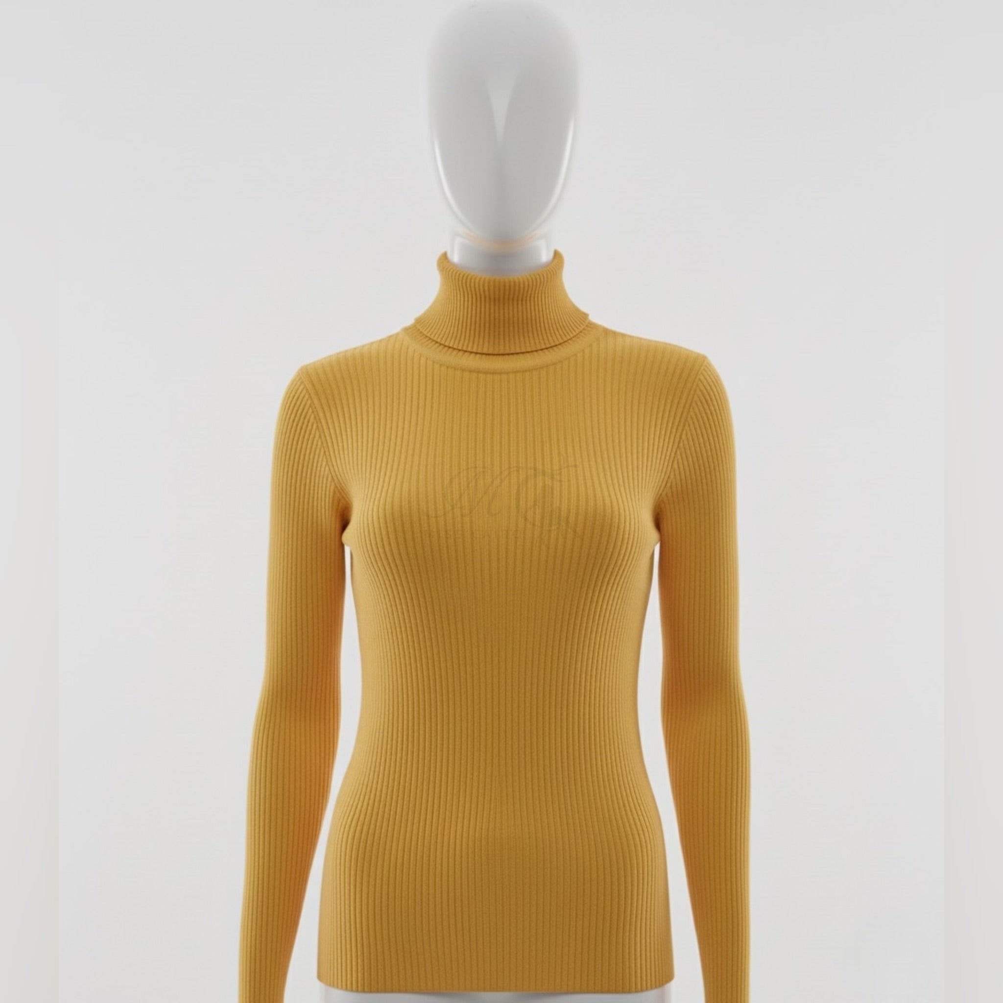 Chic Ribbed Knit Turtleneck Sweater | Essential Slim-Fit High-Neck Top.