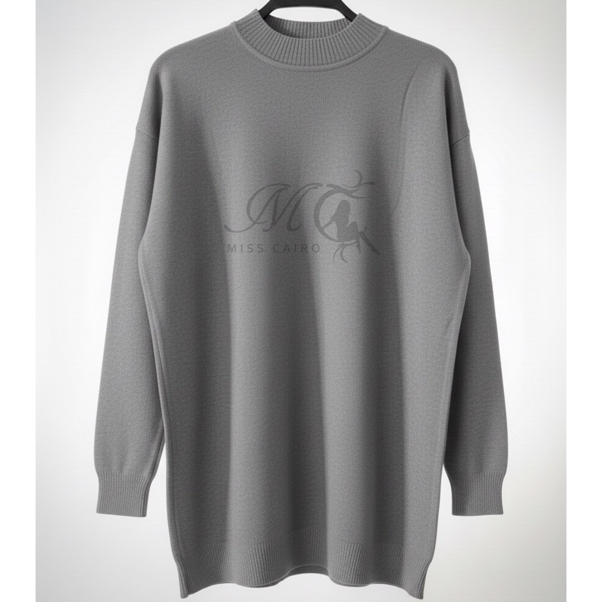 Half-neck autumn oversize blouse.