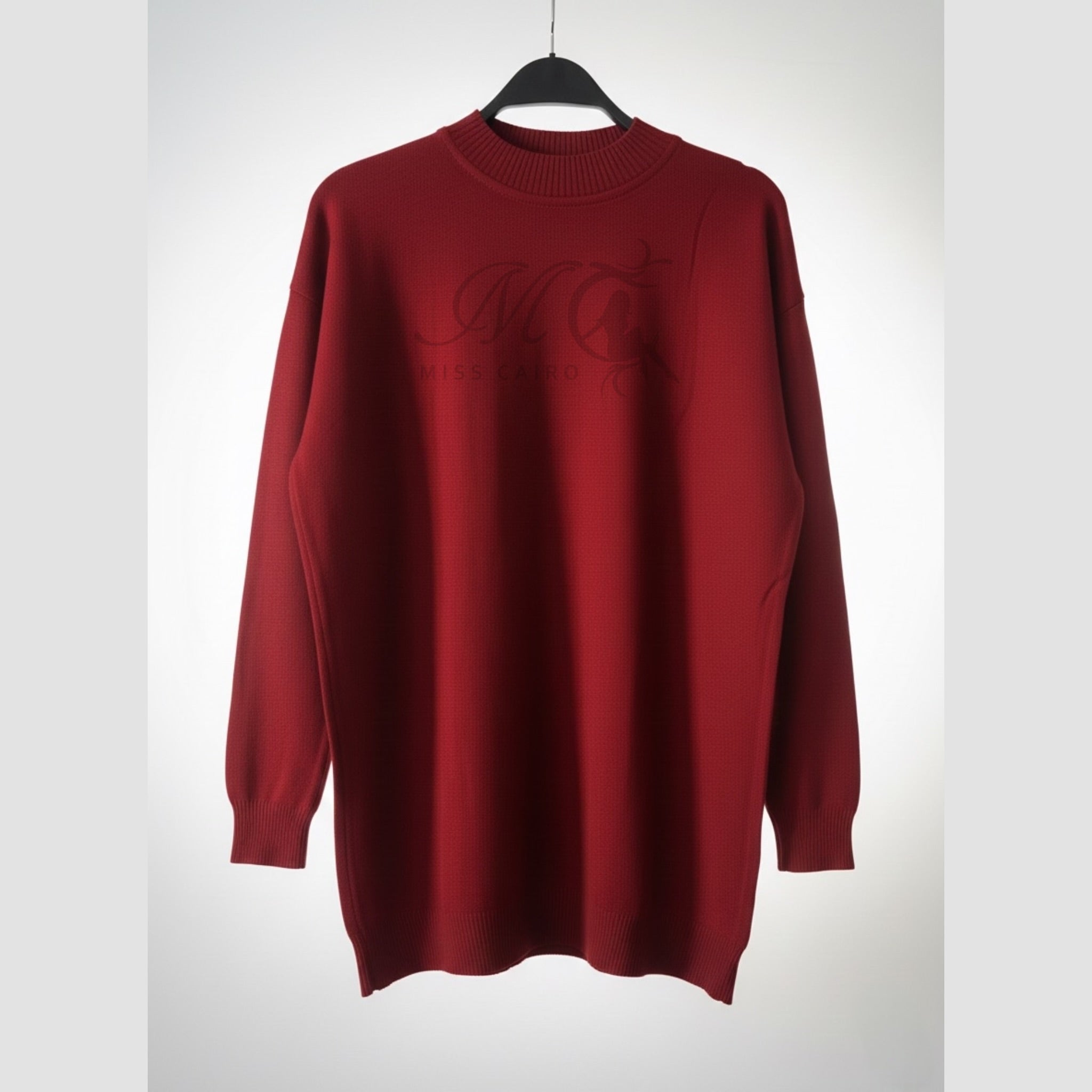 Half-neck autumn oversize blouse.