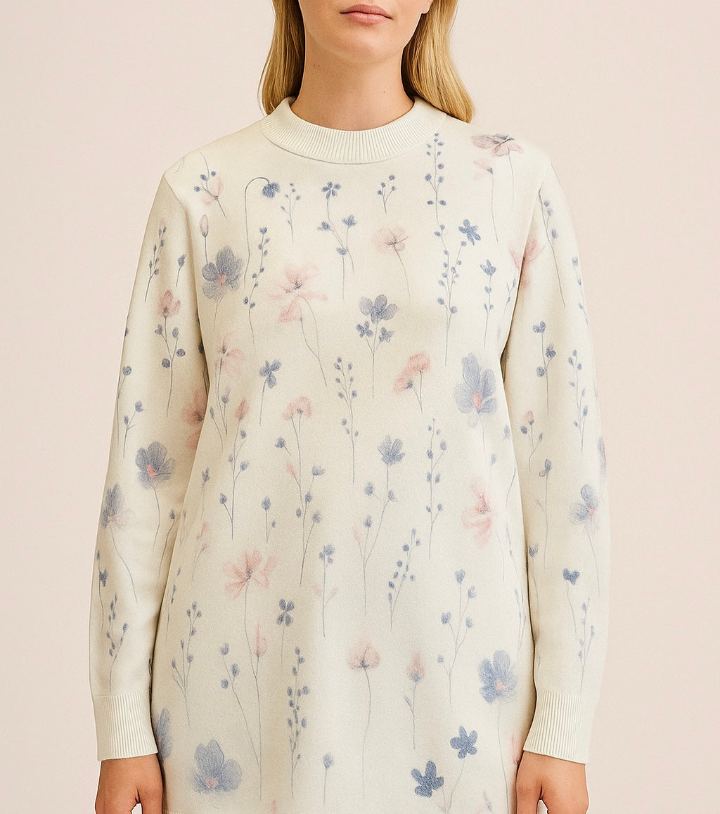 Soft floral jumper