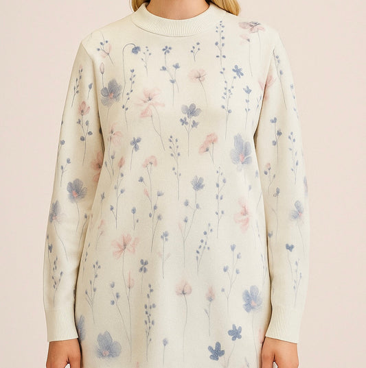 Soft floral jumper