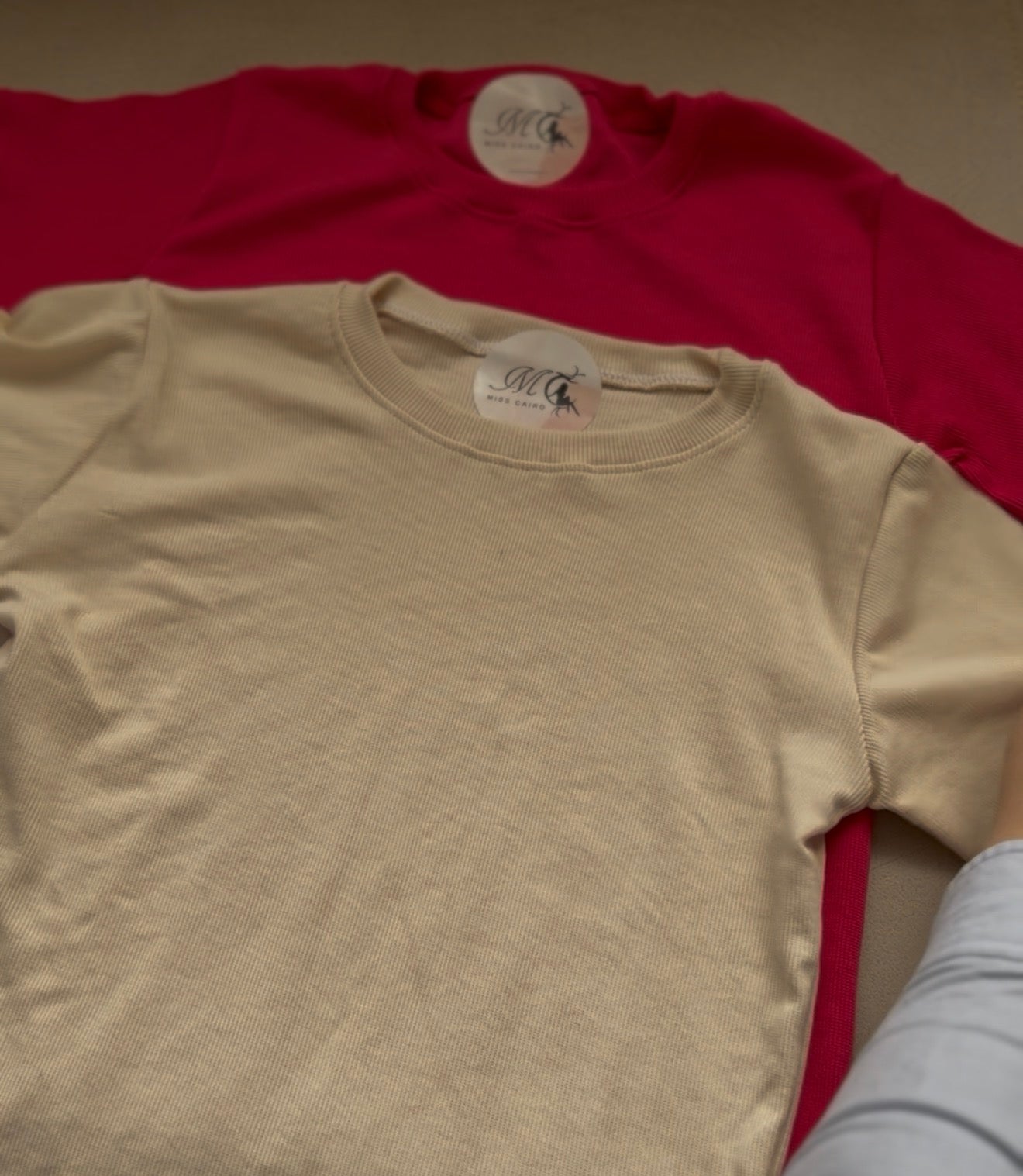 Ribbed T-shirt.