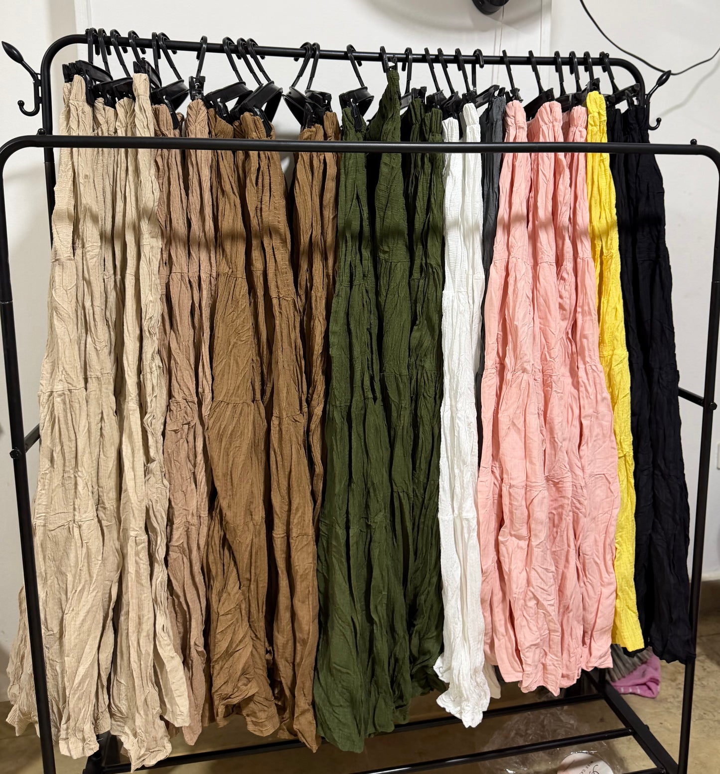 Maxi crinkled skirt