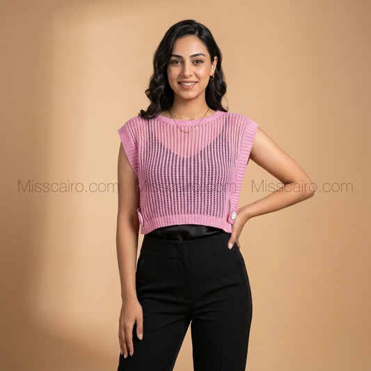Stylish lightweight knitted vest.