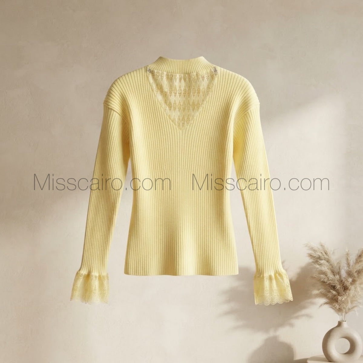 Cozy elegant knitted sweater.