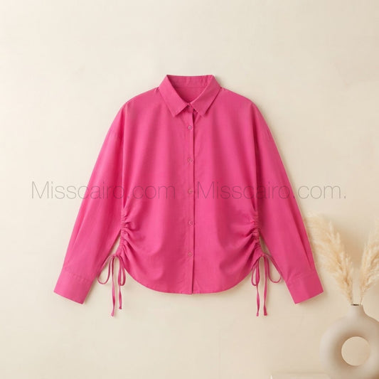 Linen Shirt with side tie-up