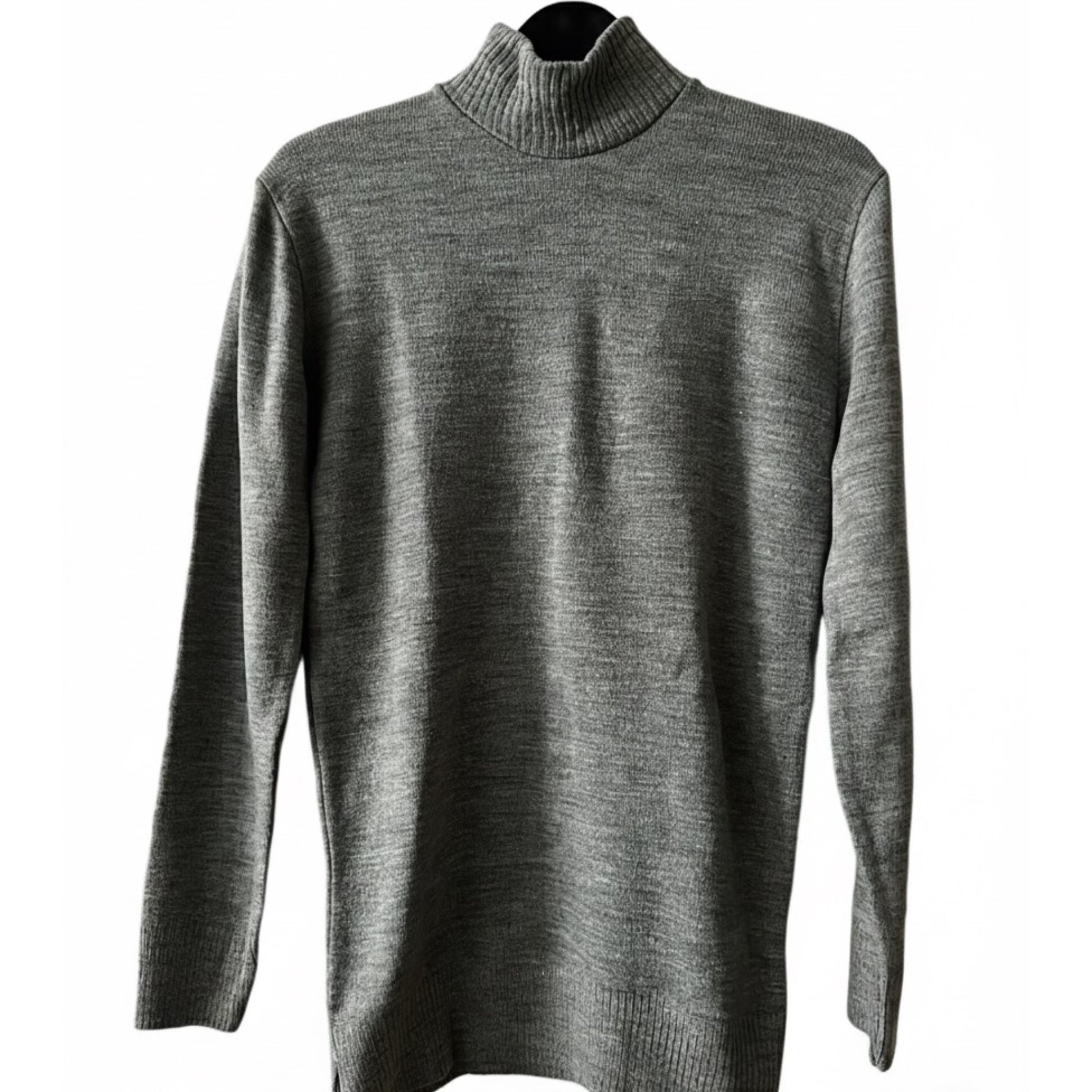 Grey turtleneck sweater