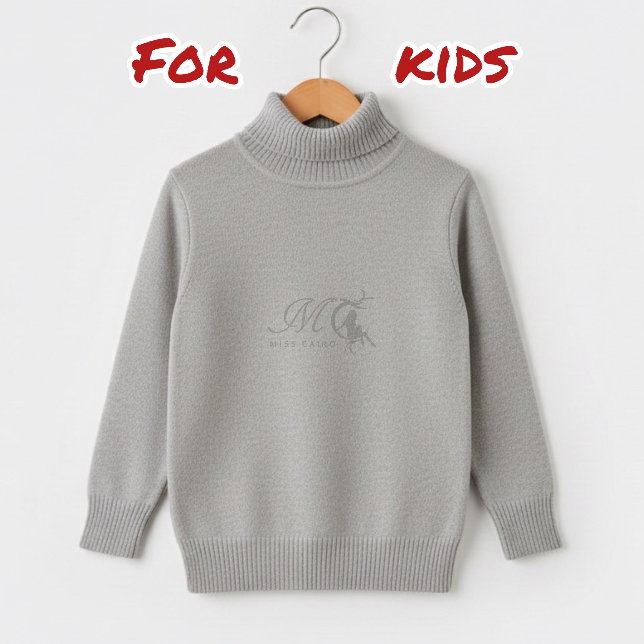 Thick Kids Turtleneck Winter Knit.