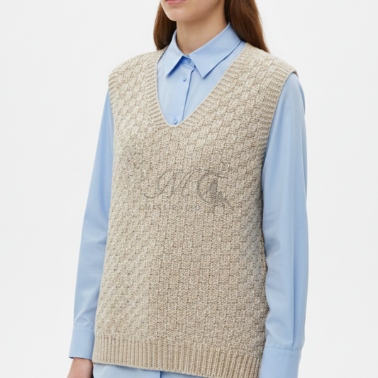 Knitted vest texture hand made✴️
