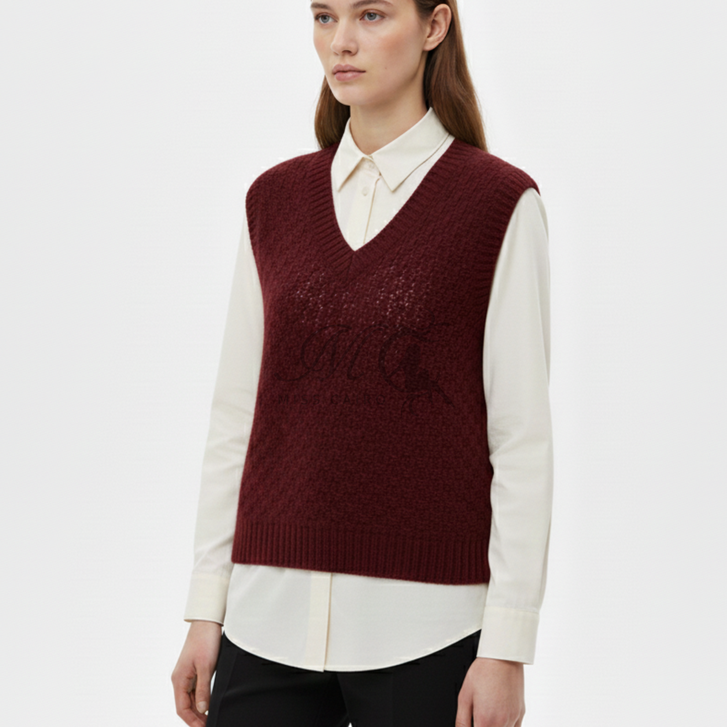 Knitted vest texture hand made✴️