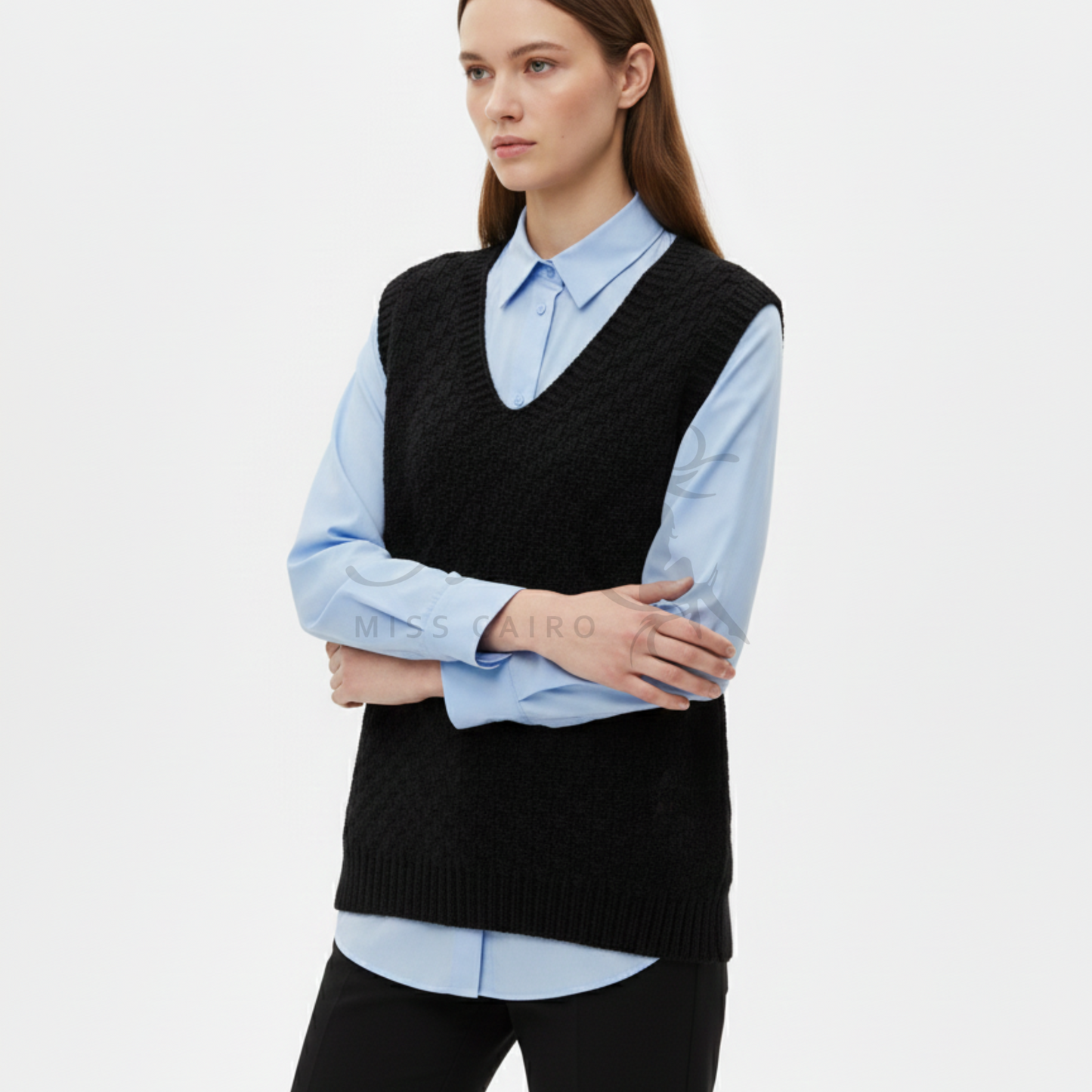 Knitted vest texture hand made✴️