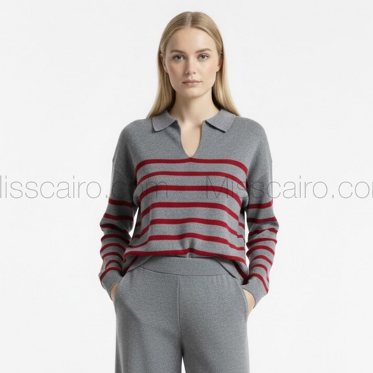 بلوفر اوفر سايز خامة صوف تريكو.