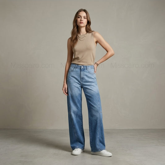 Modern wide-leg jeans