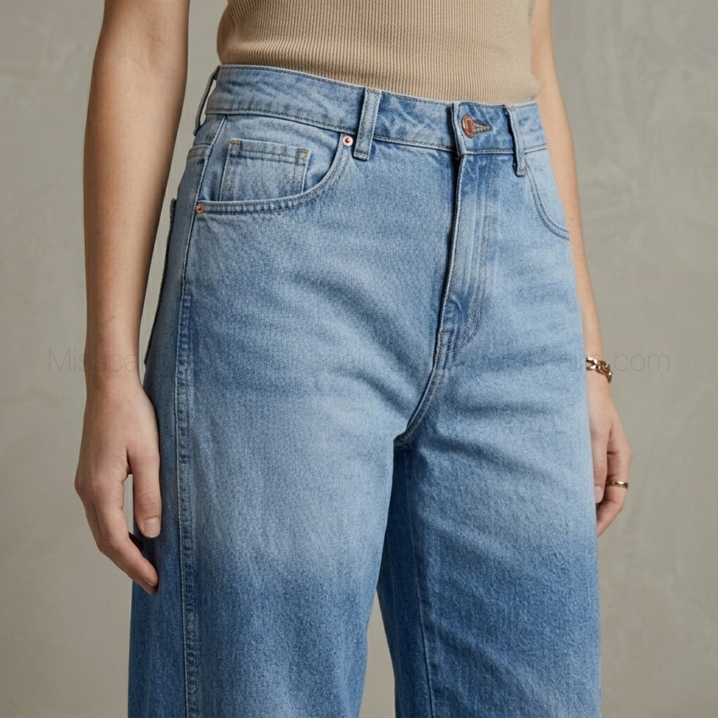 Modern wide-leg jeans