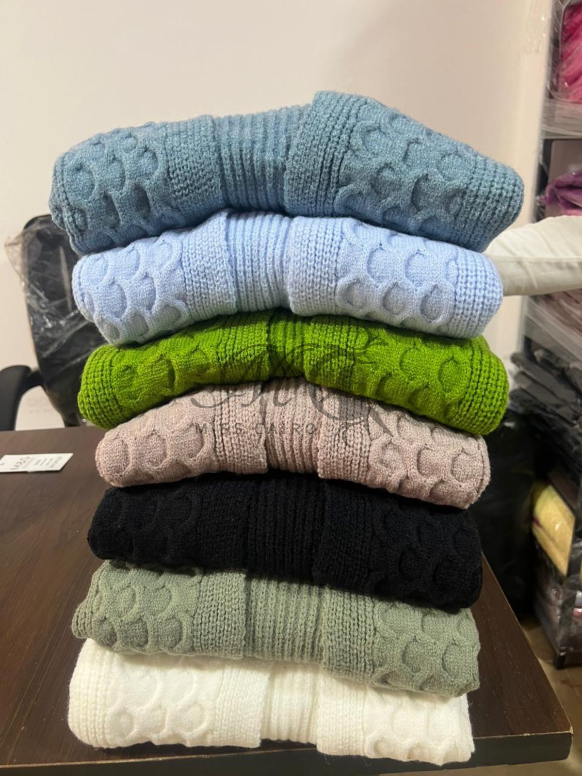 Ribbed Knit printed Jacket