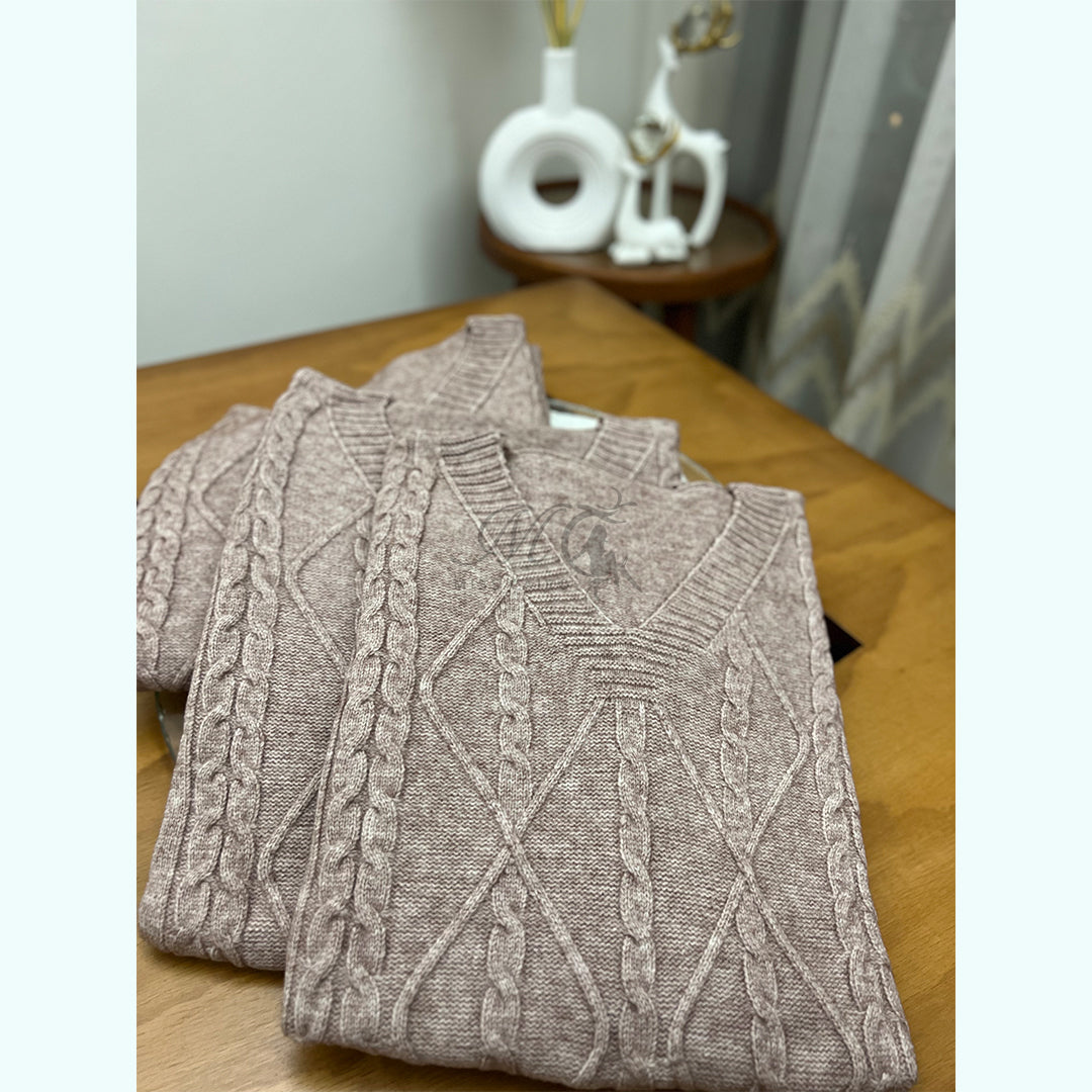 LIGHT BROWN V CUT VEST